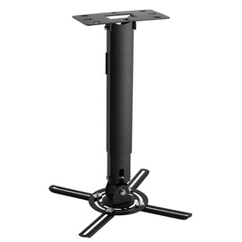 suptek Black Projector Ceiling Mount Bracket Fits Flat or Sloped Ceiling Height Adjustable with Extendable Length for LCD/DLP Projector Mount (PR05B)