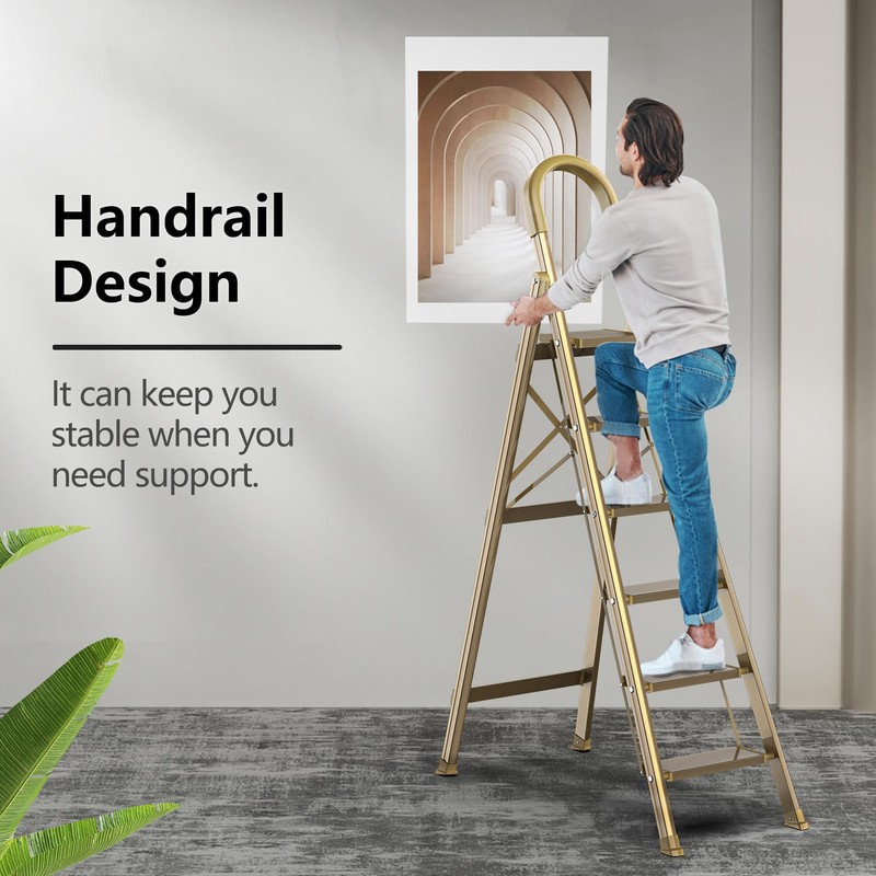 GameGem Lightweight Aluminum 6 Step Ladder for 12 Feet High