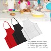 3Pcs Children Aprons Baking DIY Kids Aprons with Pockets for