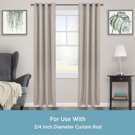 Kenney Adjustable Curtain Rod Brackets, Mocha (2-Pack)