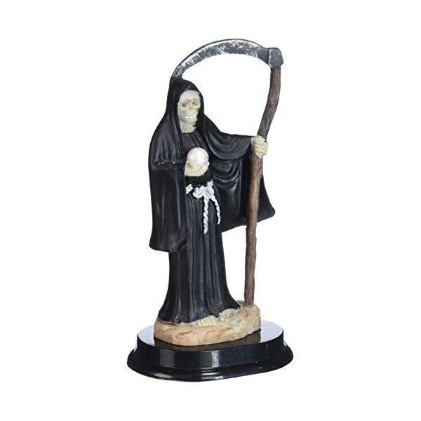 5-Inch Black Santa Muerte Saint Death Grim Reaper Statue