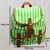 flevado Shopping Backpack Travel Holiday Backpack in Striped Retro Design,