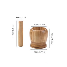 Pestle and Mortar, Wooden Mortar and Pestle, Mortar and Pestle, Mortar and Pestle, Wooden Mortar with Pestle, Spices, Pepper, Garlic and Nuts, Kitchen Utensils (Large)