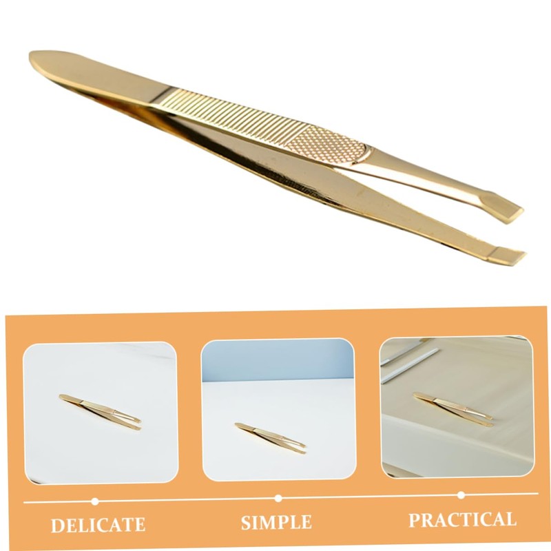 OATIPHO 10 pcs Stainless Steel Eyebrow Tweezer Removal Tools for