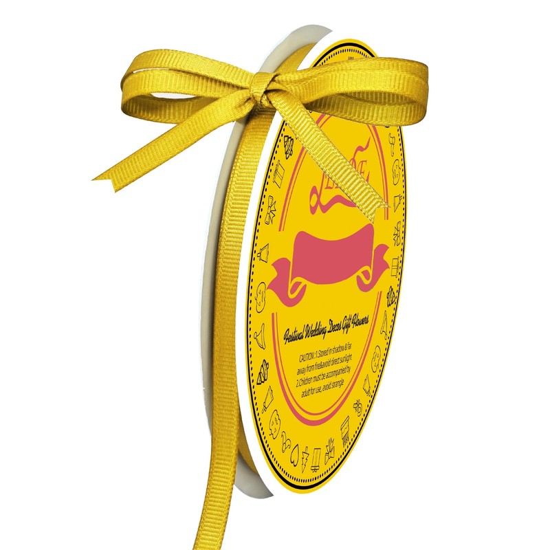Maize Yellow Grosgrain Ribbon 1/4 inch X 50 Yards Maize