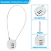 PATIKIL 4 Pack 3 Digit Combination Lock,Round Helmet Padlock Cable