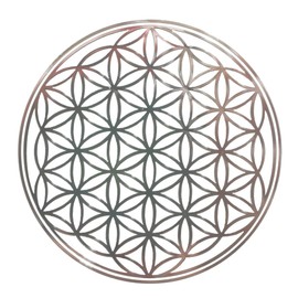 Premium Flower Of Life Metal Stickers Metal Silver Original