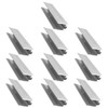 FOLGEMIR Pack of 10 Mounting Brackets, Aluminium Mounting Clips, Metallic
