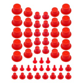 Automotive Cap Plugs Kit 0.11" to 0.53" Fit for AutoLine Pro Autool MR CARTOOL OTC, Tapered Wide Thick Flange Caps, 50 Pcs