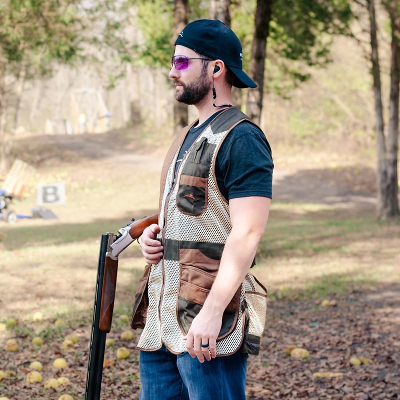 Wild Hare Shooting Gear Heatwave Mesh Vest, Forest Green/Brown (Medium,