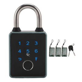 Fingerprint Padlock, Waterproof Smart Padlock with Keyless Biometric, APP Control & Key Backup, Outdoor Heavy Duty Locker Lock for Gym Locker, Door, Luggage, Suitcase, Backpack