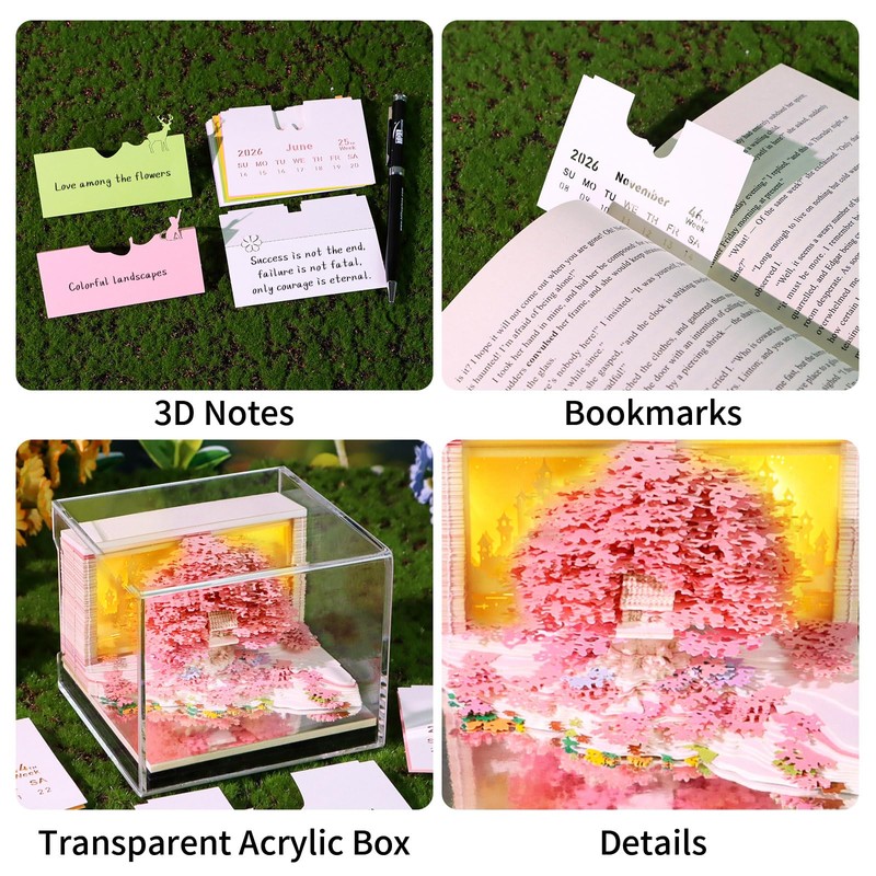 Time Piece 3D Calendar 2027, Tear Away Desk Calendar With