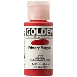 Pro-Art Golden Fluid Acrylic Paint 1 oz-Primary Magenta