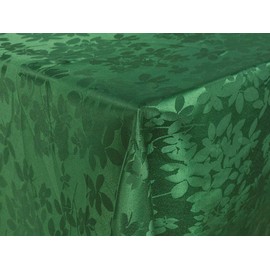 HomeDirect Christmas Extra Large Rectangular Fabric Tablecloth 140x240cm 55x94 Dark Green