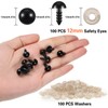100pcs 12mm DIY Plastic Safety Eyes and 100pcs Washers Dolls