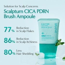 lilyeve SCALPTURN Cica PDRN Scalp Serum with Built-in Brush, PDRN to Strengthen Hair Roots, Itchy Scalp Relief, Dry Scalp Hydration - Korean Hair Care, 3.38 fl.oz