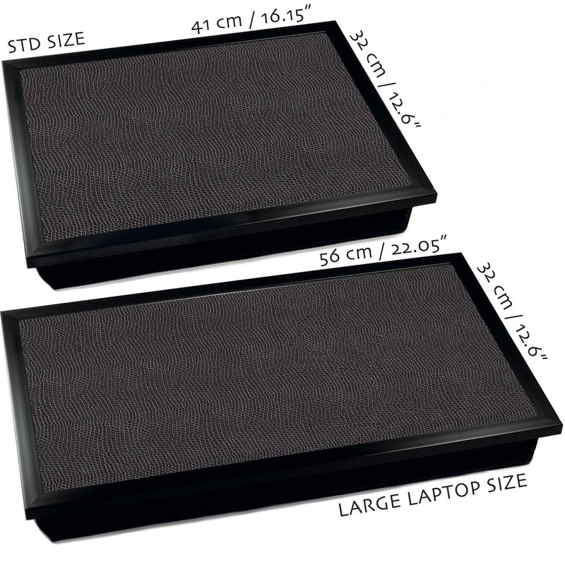 BLACK LAPTOP TRAY: Bean Bag Cushioned Laptop Desk, Padded TV