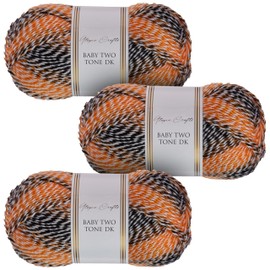 Utopia Crafts DK Baby Two Tone Double Knitting Yarn 3X 100g (Wildfire)