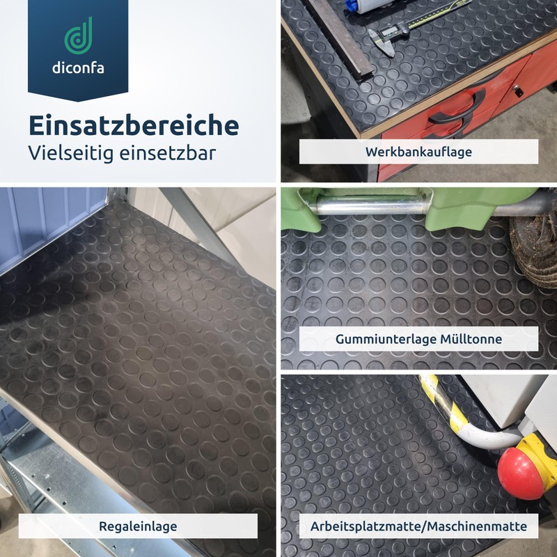 diconfa Rubber Mat 3 mm Choose – Width 0.1 m