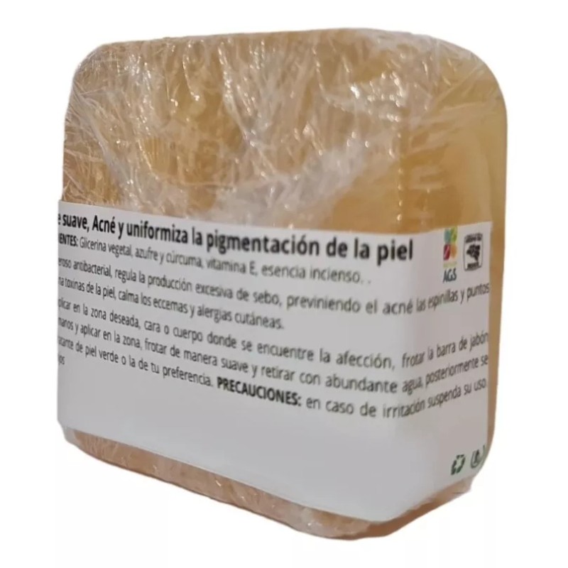 Siarivee Jabón Artesanal Cúrcuma Y Azufre Anti Acné Piel Grasa