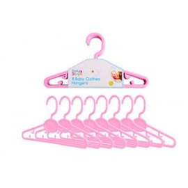 First Steps Baby Clothes Hangers 8 Pack Pink