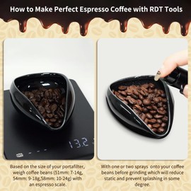 58mm Espresso Tools Dosing Funnel-Coffee Bean Dosing Cup and RDT Spray Bottle Set, Espresso Accessories Kit | Fits Espresso Coffee Machines of 58mm Portafilters for Baristas, Coffee Lovers