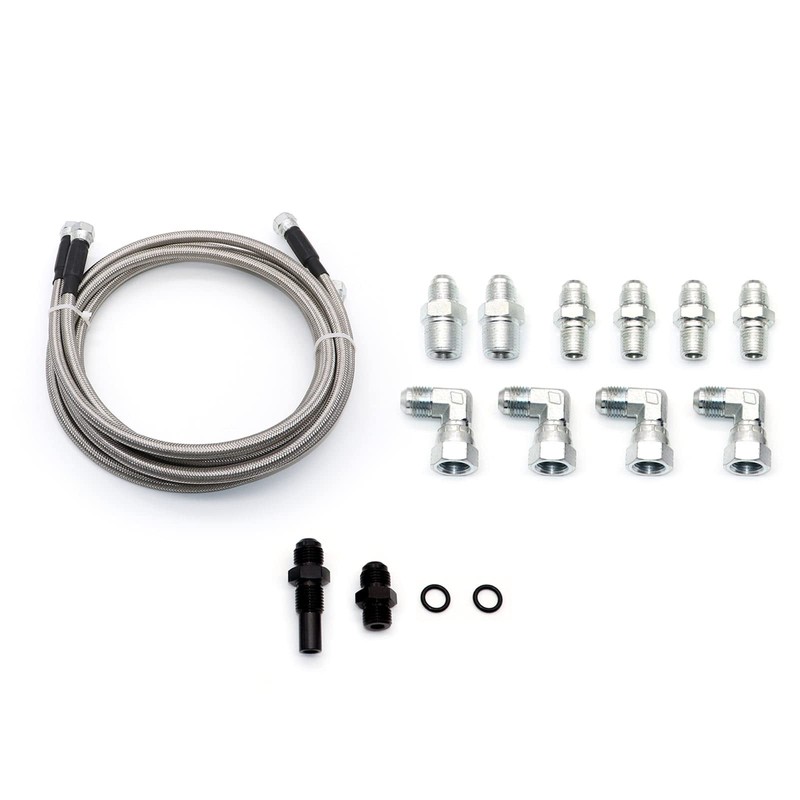 Priprilod 70" 6AN SS Braided Transmission Cooler Hose Lines Compatible