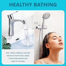 KUETERYUN Shower Filter Replacement Compatible with MakeFit Filtered Shower Head with Handheld Combo-SSJ731/SW9730&HOPOPRO SS5775 Handheld Shower Head,for Hard Water - Filters Chlorine -3 Pack