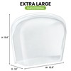 HE-SANQI Reusable Silicone Food Storage Bag, Extra Large 124oz/3500ml Stand