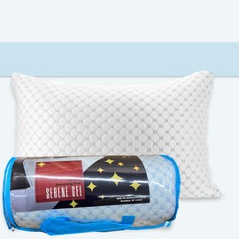 Greaton, Gel Memory Foam Pillows, Maintains Proper Sleeping Postures, Relieves Neck and Shoulder Pain, Perfect for Side, Back, or Stomach Sleepers, Set of 2, 25 x 15, White