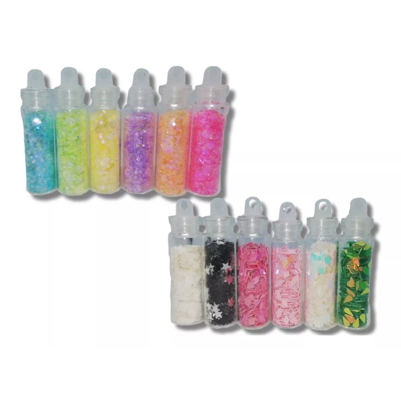 Xiaoya 72 Frascos Con Decoraciones Surtidas Para Uñas Y Esmaltes