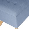 HomePop Modern Storage Bench, Blue Large