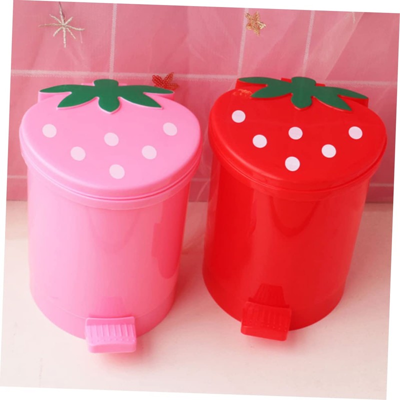 NUOBESTY Rubbish Bedroom Lid Decorative Shaped Pink Coffee Kitchen Adorable