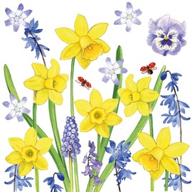 Ambiente Papierservietten - Servietten Lunch/Party/ca. 33x33cm Narcissus Love Tisch-Deko