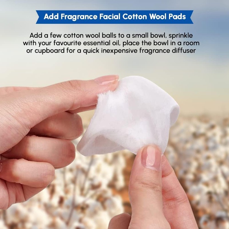 Pack of 80 Round Cotton Wool Pads, 100% Pure Cotton,