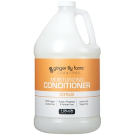 Ginger Lily Farms Club & Fitness Moisturizing Conditioner for Dry Hair, 100% Vegan & Cruelty-Free, Citrus Scent, 1 Gallon (128 fl oz) Refill