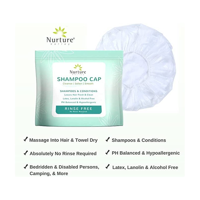 No Water Rinse Free Shampoo Cap by Nurture | Microwavable