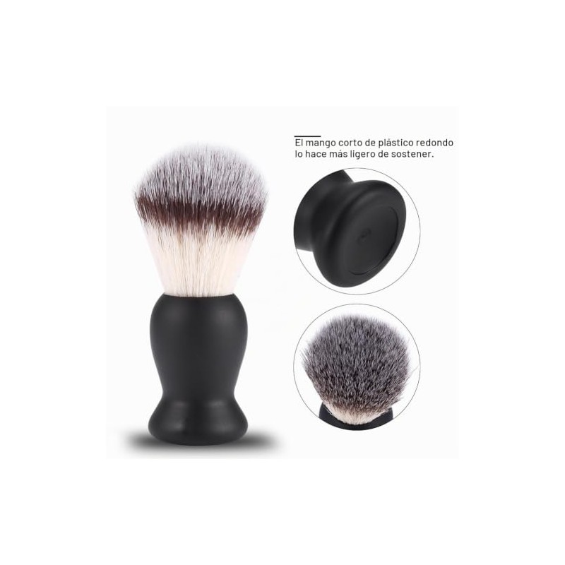 Brocha de Afeitar para Hombres Barba Bigote Cepillo Cepillo Nylon
