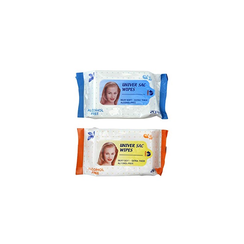 Pack of 2 Silky Soft Personal Cleansing Wipes - Alcohol