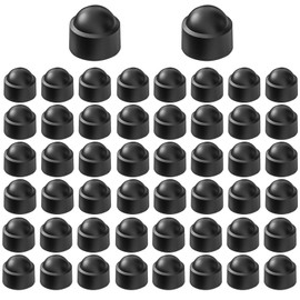 Screw Caps and Nuts, Pack of 50 M8 Round Hexagonal Protective Caps, Screws Plastic Caps, Hex Socket Cap Nuts, Black, Screw Cover Caps, for Screws and Nuts