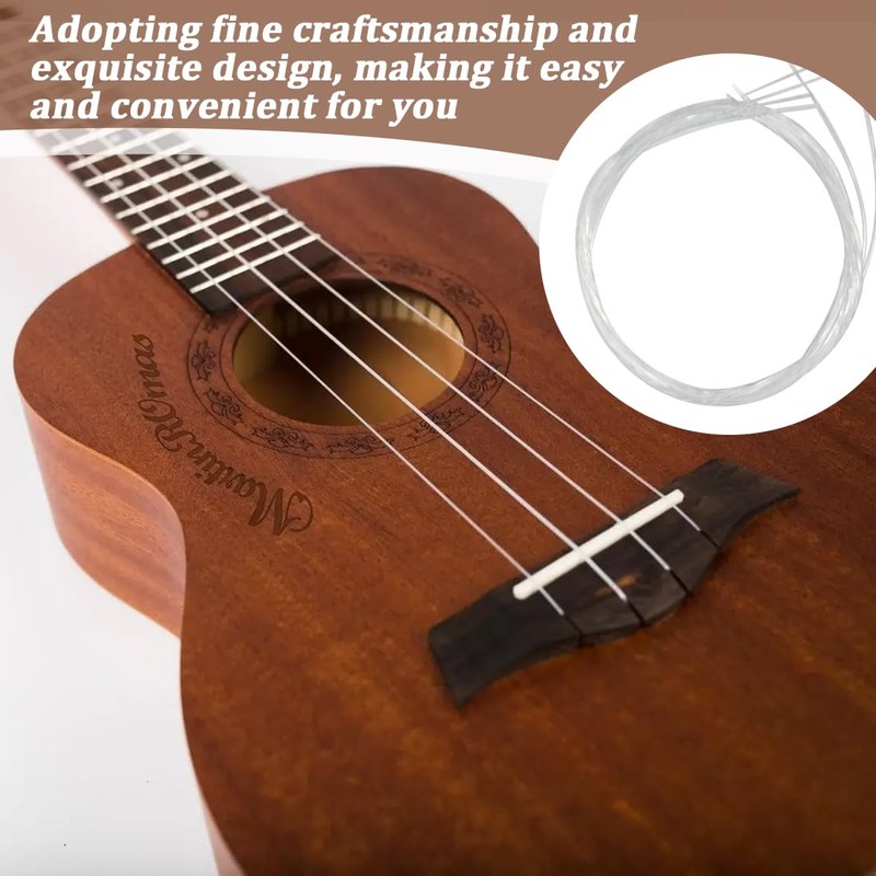 Set of 2 Ukulele Strings, Nylon String Replacement Parts, Accessories