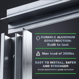 HOVR Solutions Classic 23.75” (2-Foot), Aluminum Floating Shelf Bracket System, 300LB Load Capacity, Hidden Support Bracket Up to 31” Shelf, 3-Pack