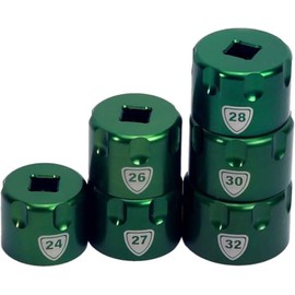 Abbey Bike Tools Suspension Top Cap Sockets Green, 28Mm
