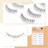 Lashidol False Eyelashes, Natural, Transparent Base, Handmade, DIY at Home,