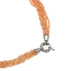 Treasure Bay Modern Twist Multi-strand Natural Coral Necklace, Choker For