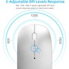 QYFP 2.4GHz USB C Wireless Mouse for Laptop - Silver