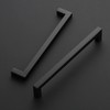 Ravinte Matte Black Cabinet Square Handles Drawer Pulls 8 Inch