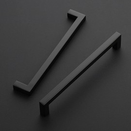 Ravinte Matte Black Cabinet Square Handles Drawer Pulls 8 Inch 12 Pack