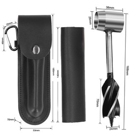 ysister Bushcraft Hand Auger Drill Bushcraft Woodworking Hand Drill Manual Auger Drill Manual Auger Drill for Camping, Outdoor, Bushcrafting, with Protective Case