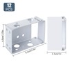 12 Pcs Blind Brackets 2 Inch, White Low Profile Box